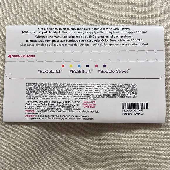 Brand New Color Street- Unopened in Package- Frond of You - Picture 2 of 3